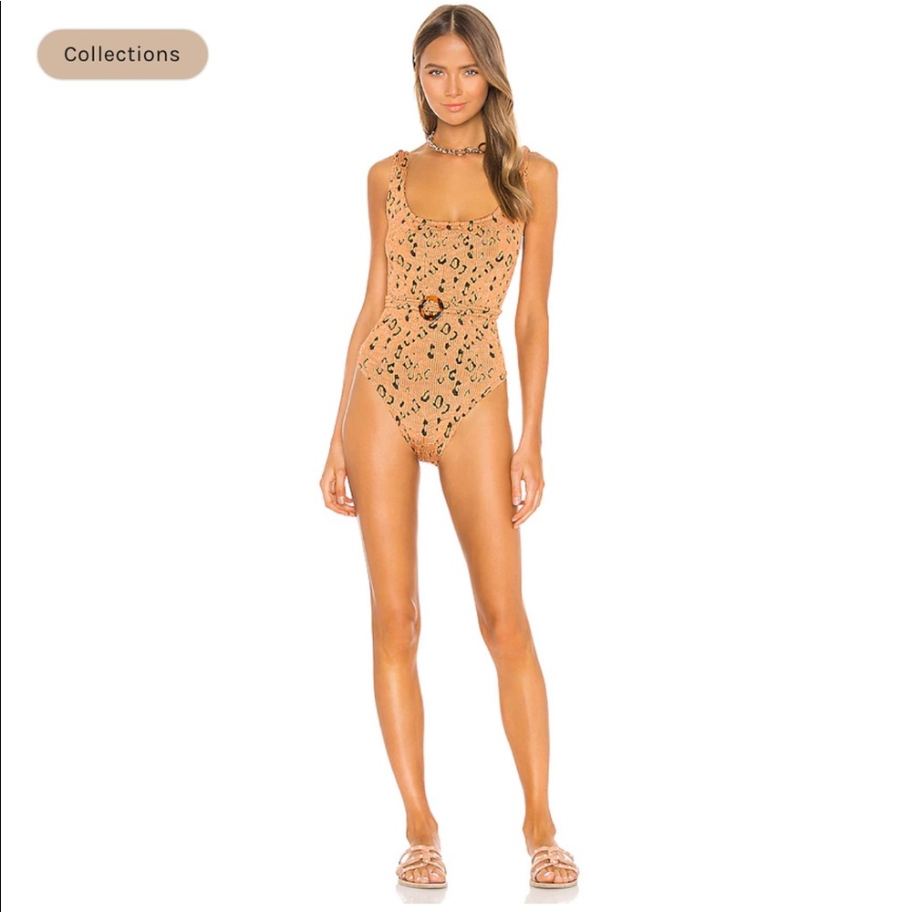 Hunza G Solitaire OnePiece Metallic Copper Leopard